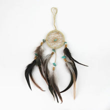 Pineapple Island Bead Feather Dreamcatcher - Natural/Black
