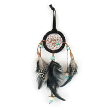 Pineapple Island Feather Bead Dreamcatcher - Black