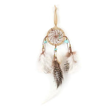 Pineapple Island Feather Bead Dreamcatcher in Natural