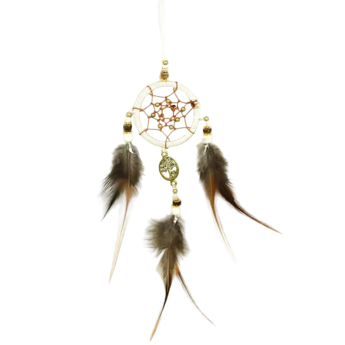 Pineapple Island Feather Charm Dreamcatcher - White