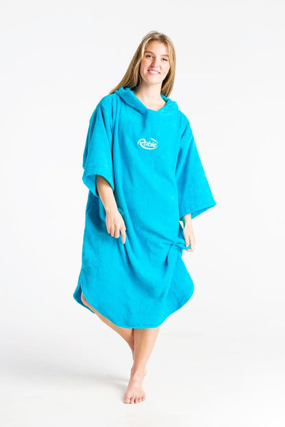 Robie Robes Original Long Sleeve Changing Robe - Blue Atoll - Front