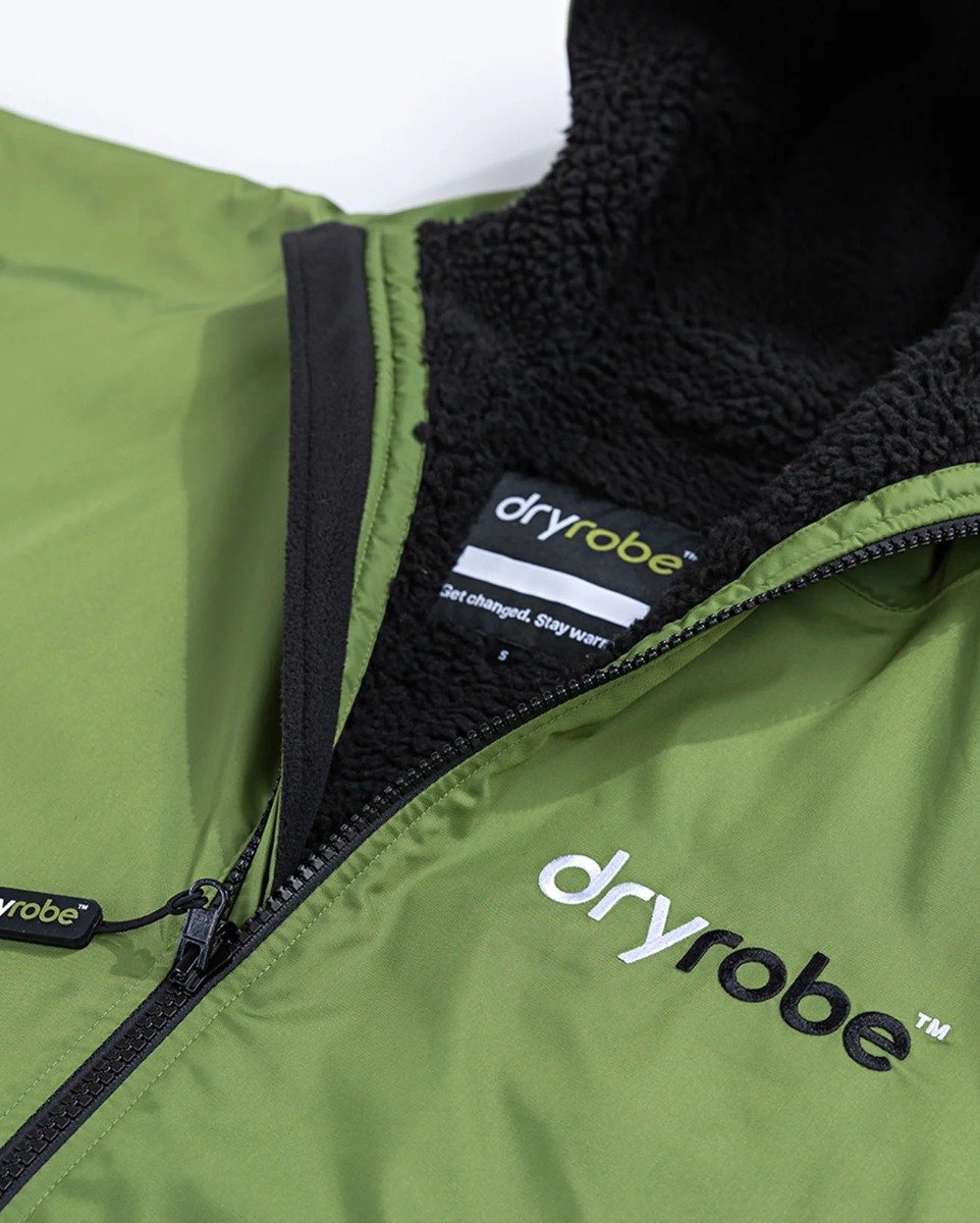 Dryrobe Advance Long Sleeve Changing Robe - Dark Green / Black