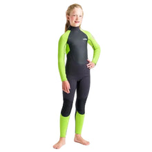C Skins Element 3/2mm Back Zip Kids Wetsuit - Lime