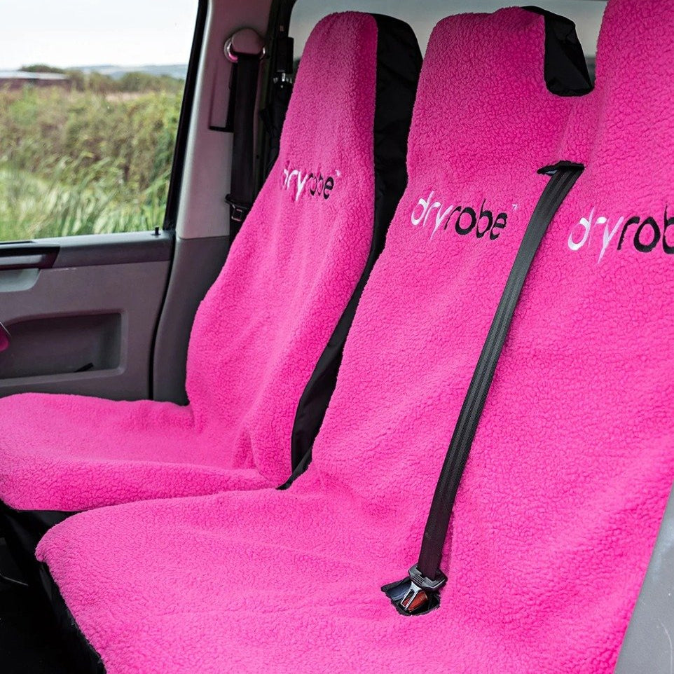 Dryrobe Double Car/Van Seat Cover - Black/Pink