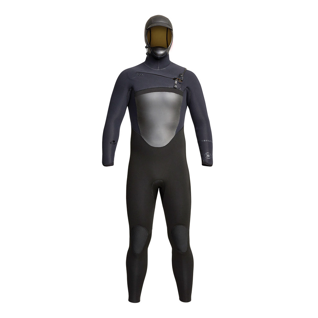 Xcel Drylock 6/5mm Mens Hooded Chest Zip Winter Wetsuit - Black
