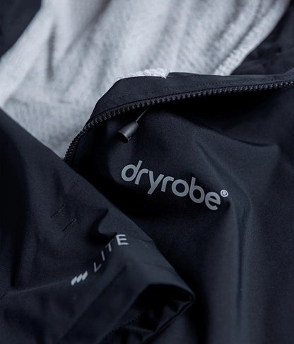 Dryrobe Lite Short Sleeve Changing Robe - Black/Grey