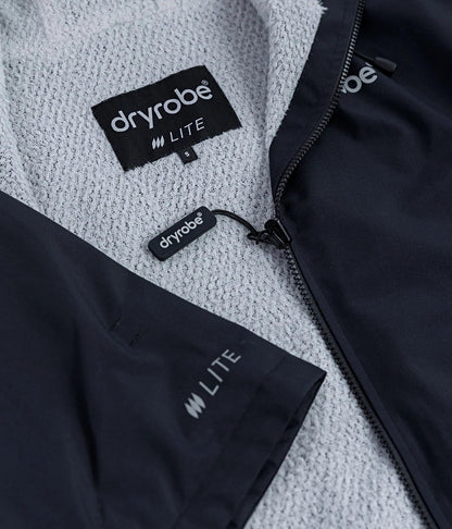 Dryrobe Lite Short Sleeve Changing Robe - Black/Grey