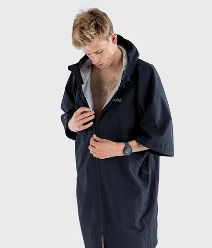 Dryrobe Lite Short Sleeve Changing Robe - Black/Grey