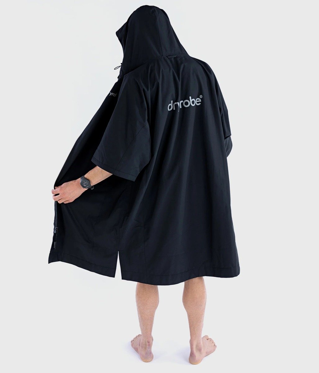 Dryrobe Lite Short Sleeve Changing Robe - Black/Grey