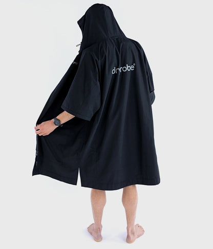 Dryrobe Lite Short Sleeve Changing Robe - Black/Grey