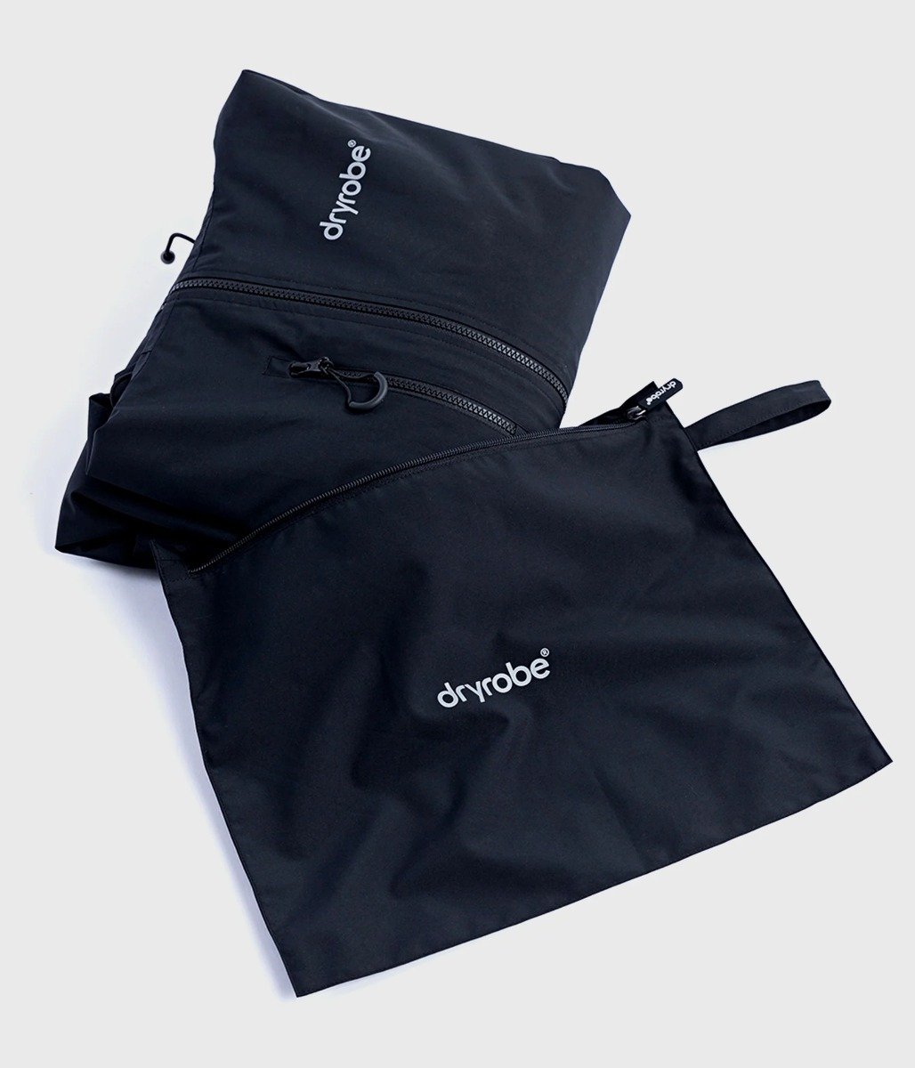 Dryrobe Lite Short Sleeve Changing Robe - Black/Grey
