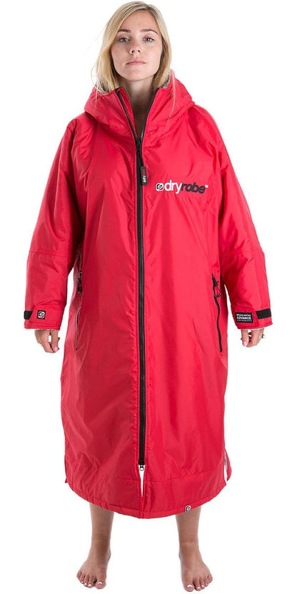 Dryrobe Advance Long Sleeve - Red / Grey