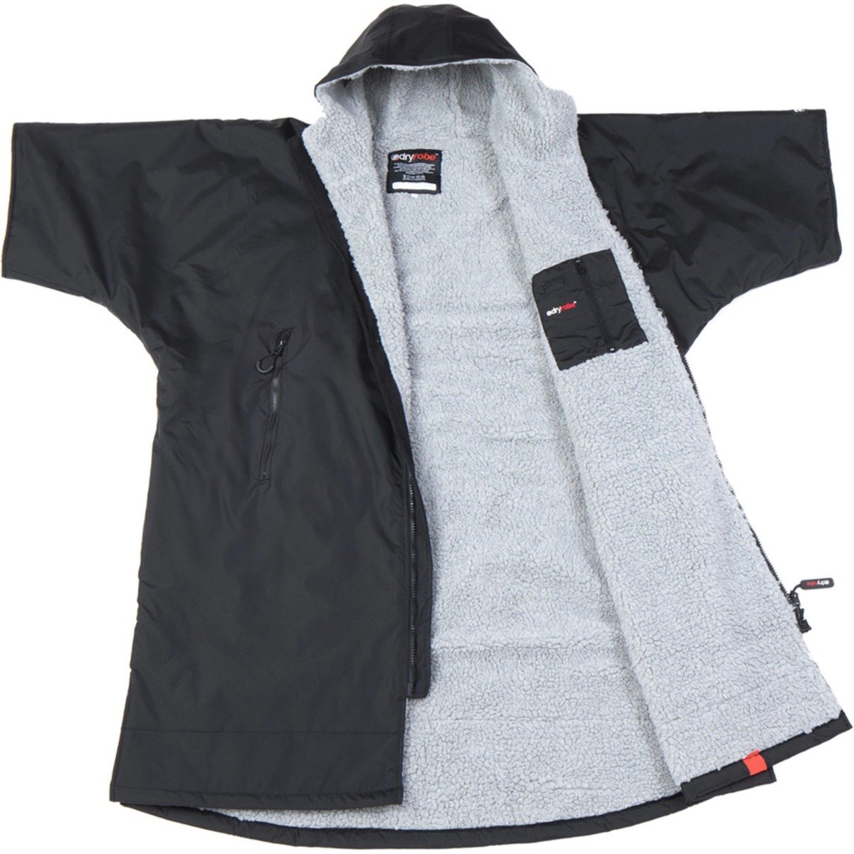 Dryrobe Advance Kids Short Sleeve in Black/Grey - Age 10-13