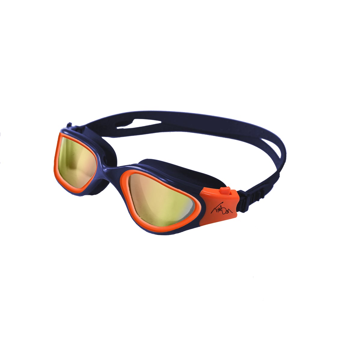 Zone 3 Vapour Swim Goggles - Navy/ Hi-Vis Orange - Full View
