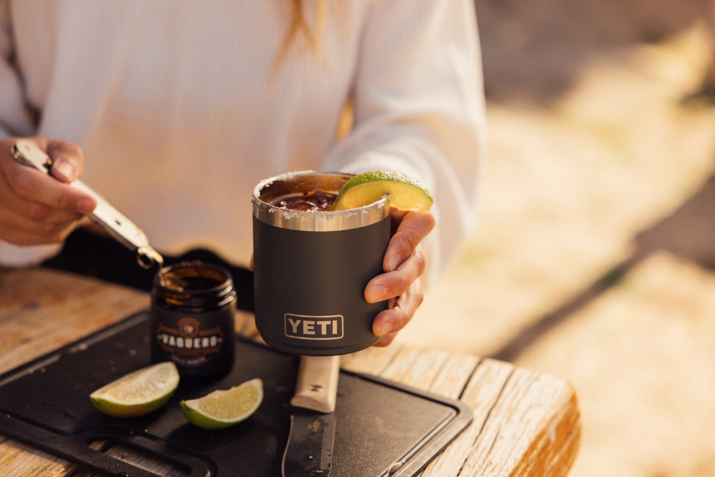 Yeti Rambler 10oz Stackable Lowball With Mugslider - Charcoal