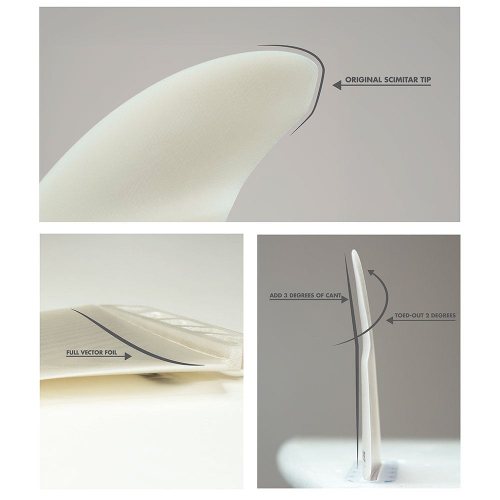 Futures EN Reverse 3/2 Twin Fins - White