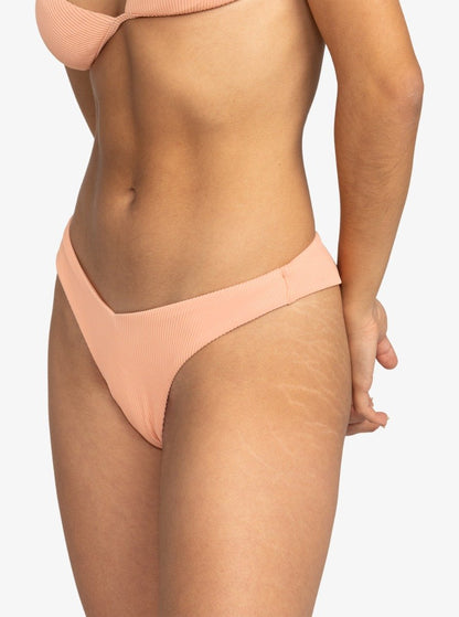 Roxy Love Women High Leg Bikini Bottoms - Salmon