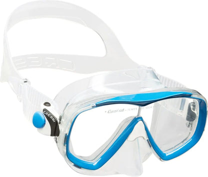 Cressi Estrella Adult Snorkel Mask - Clear/Blue