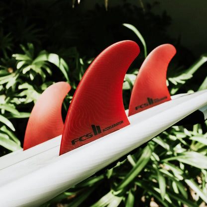 FCS II Accelerator Neo Glass Eco Thruster Fins - Red