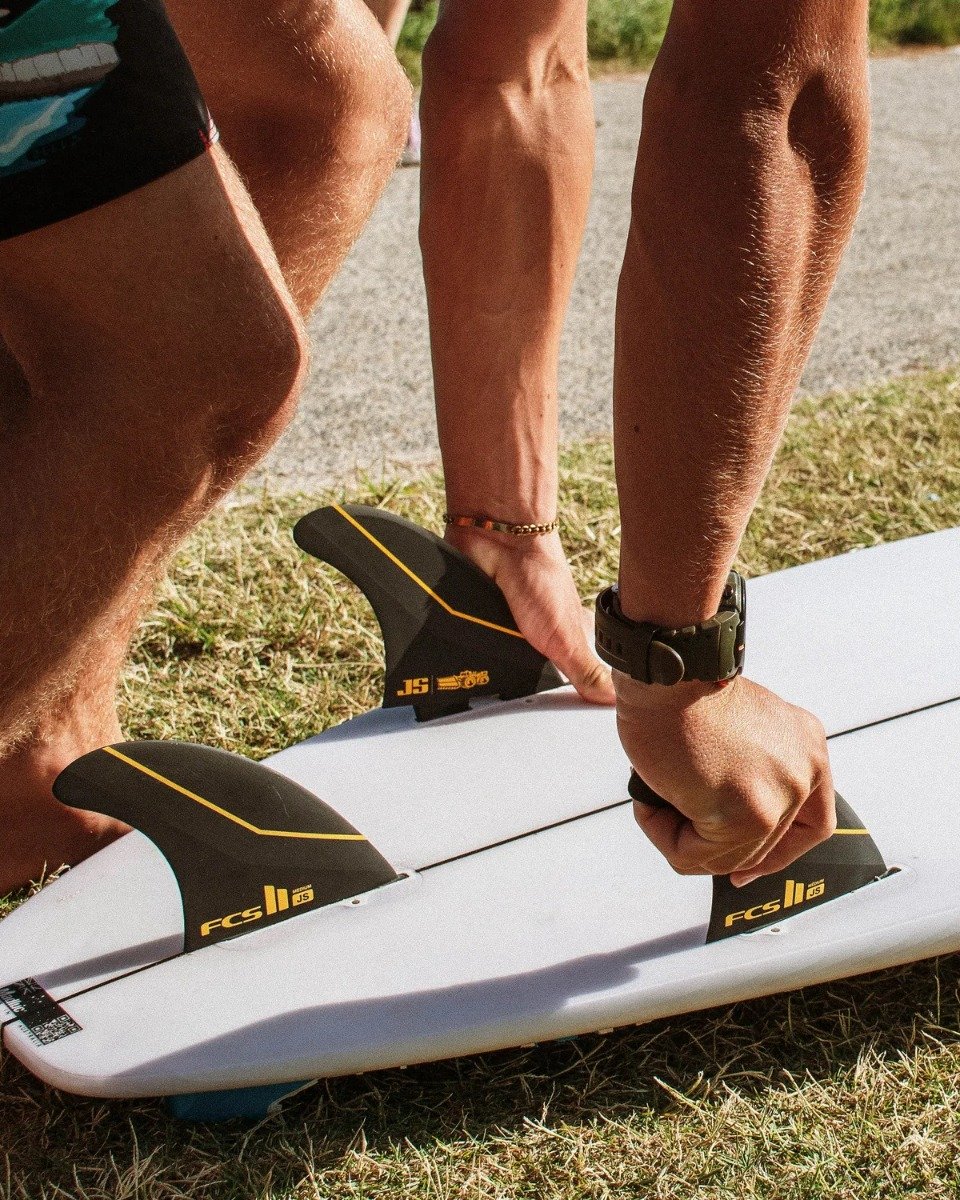 FCS II Jason Stevenson Performance Core Carbon Tri Fins - Black