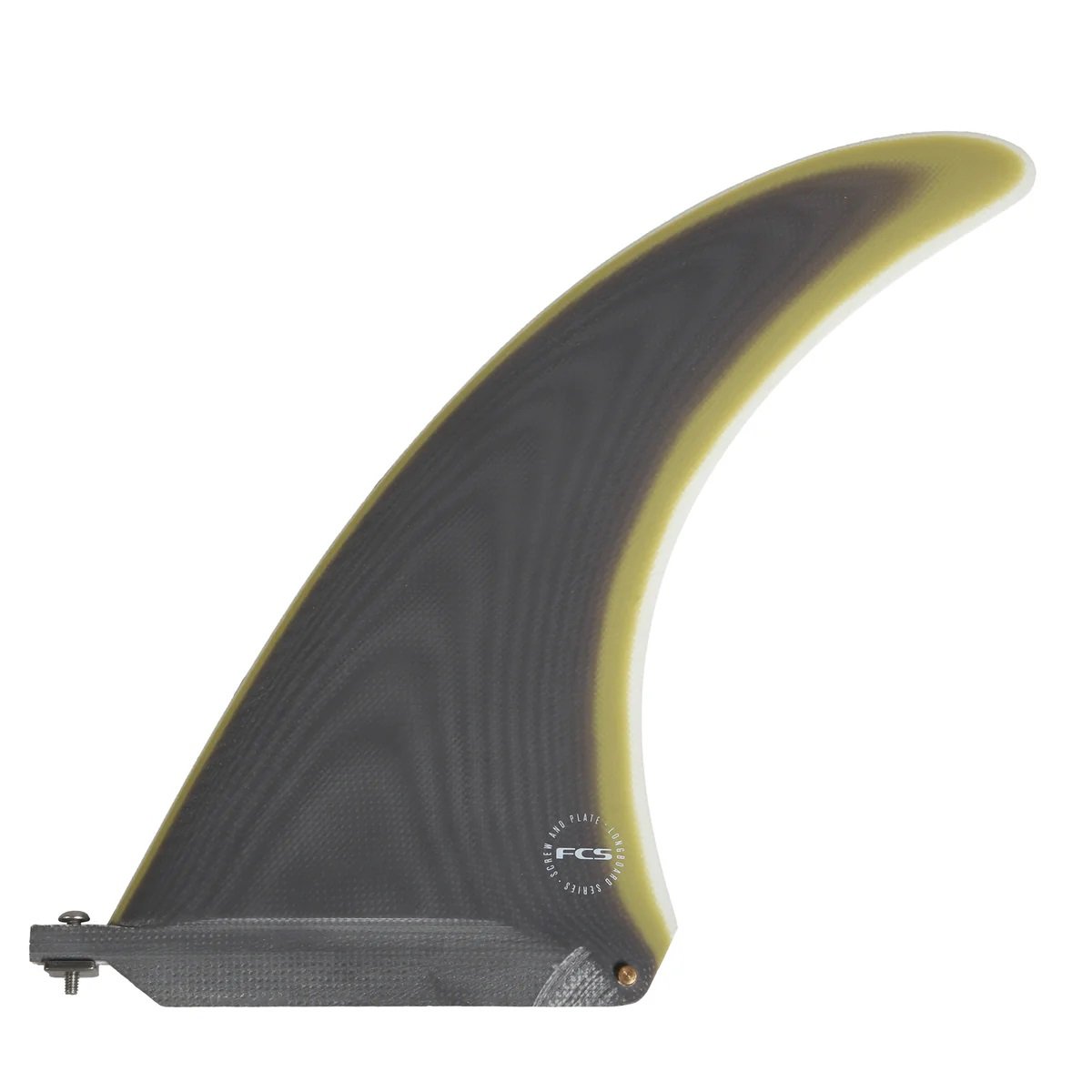 FCS Clique Screw &amp; Plate PG Longboard Fin in Charcoal