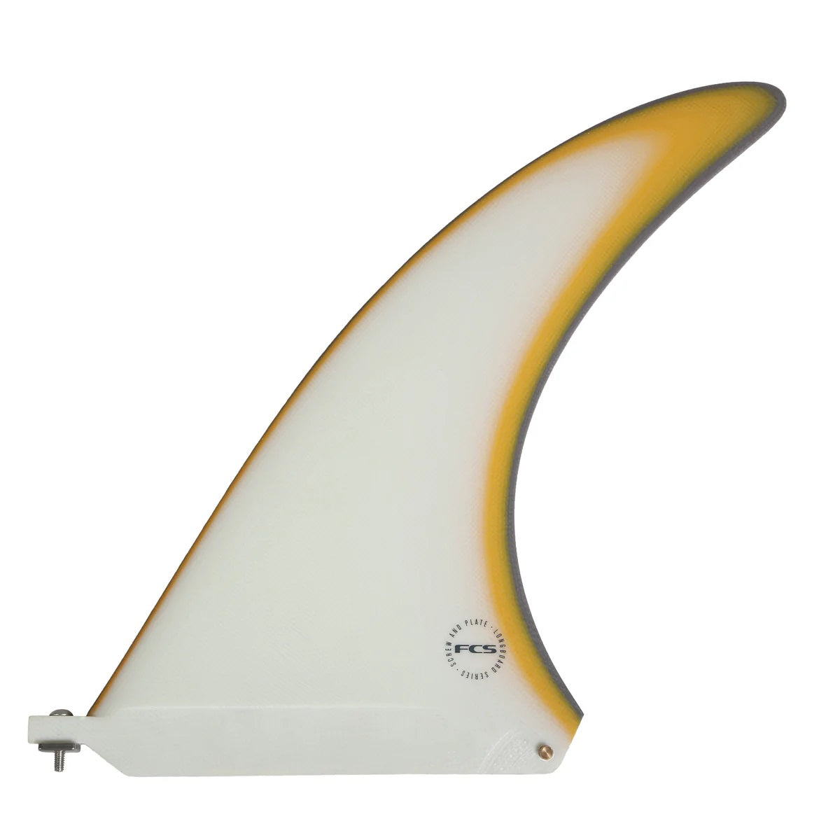 FCS II Flow Screw &amp; Plate Performance Glass Longboard Fin in Mango