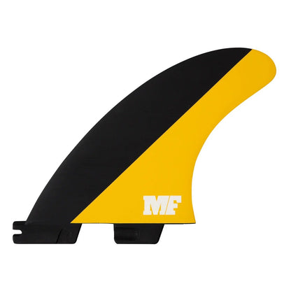 FCS II Mick Fanning PC Medium Tri Fins - Black/Mango