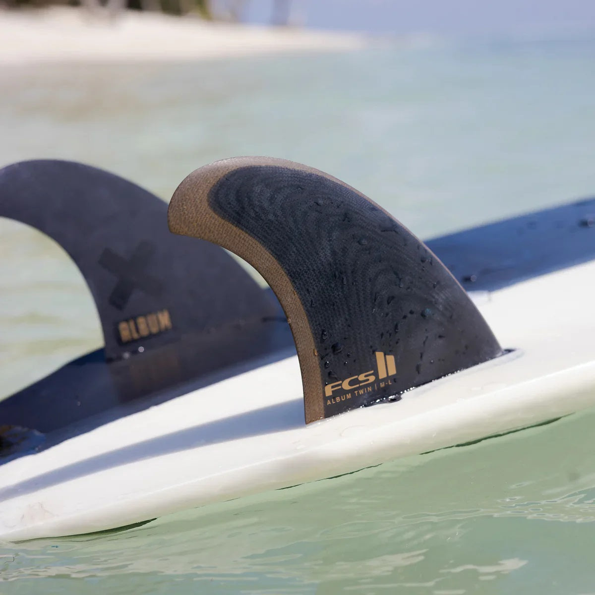 FCS II Album PG Twin +1 Fins - Black/Gold