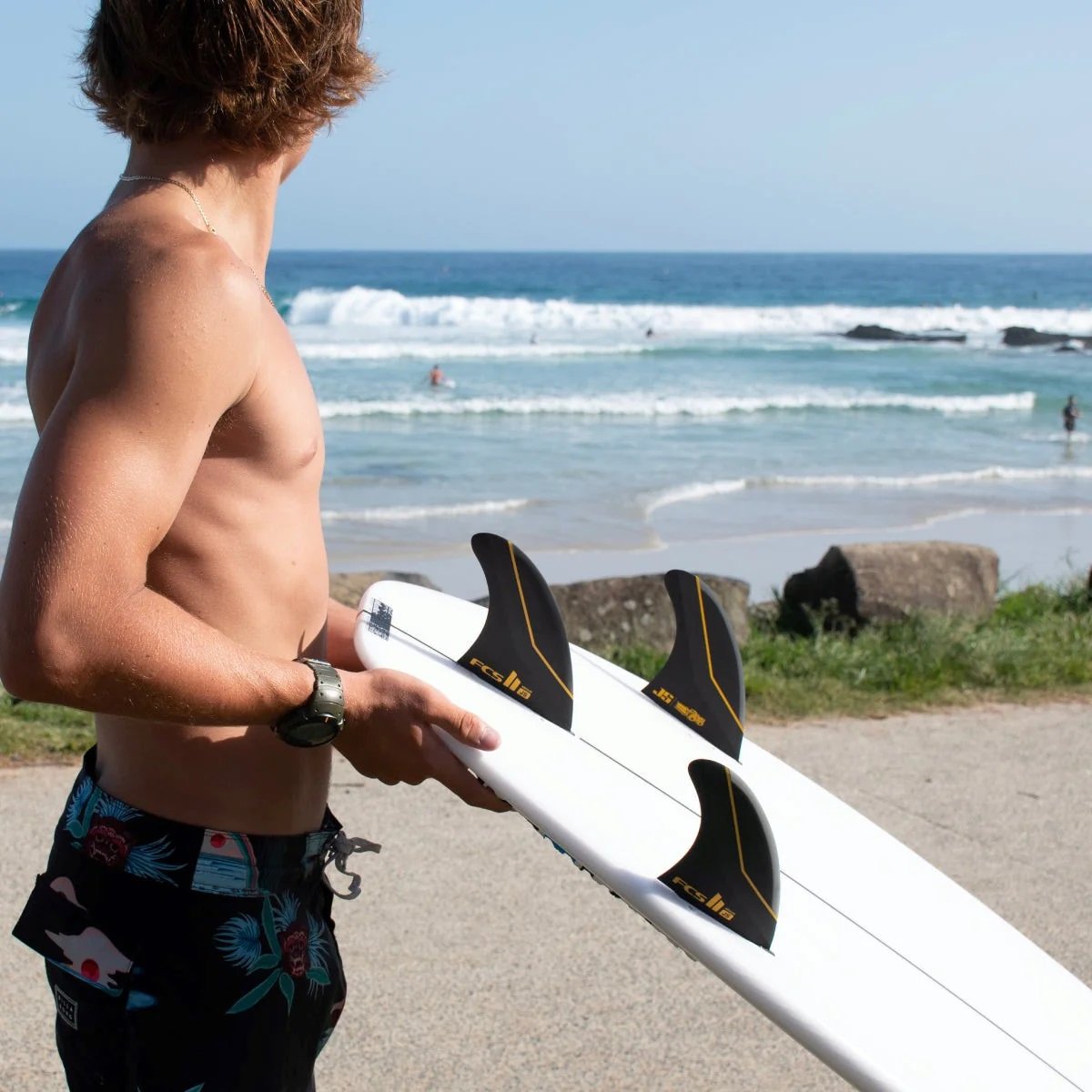 FCS II Jason Stevenson Performance Core Carbon Tri Fins - Black