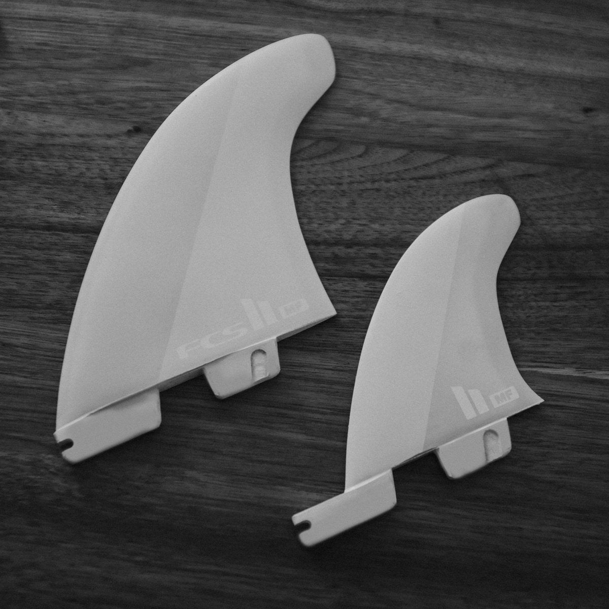 FCS II Mick Fanning Twin + Trailer Fins - White