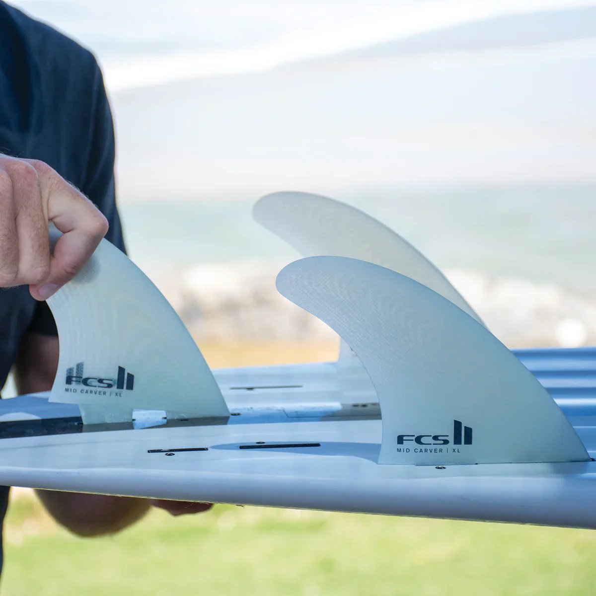 FCS II Mid Carver PG 2+1 Fin Set - Clear