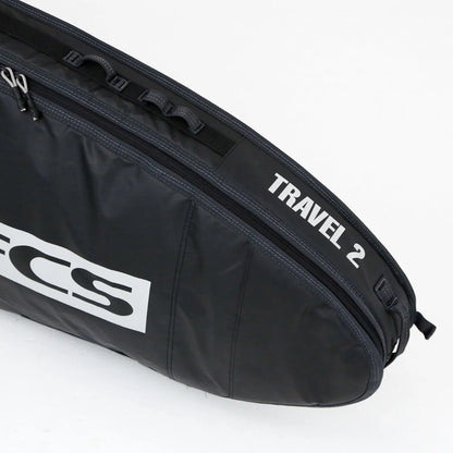 FCS Travel 2 Wheelie Longboard Bag - Black/Grey
