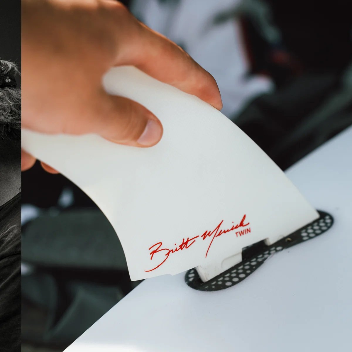 FCS II Britt Merrick Twin Fins - Black & White