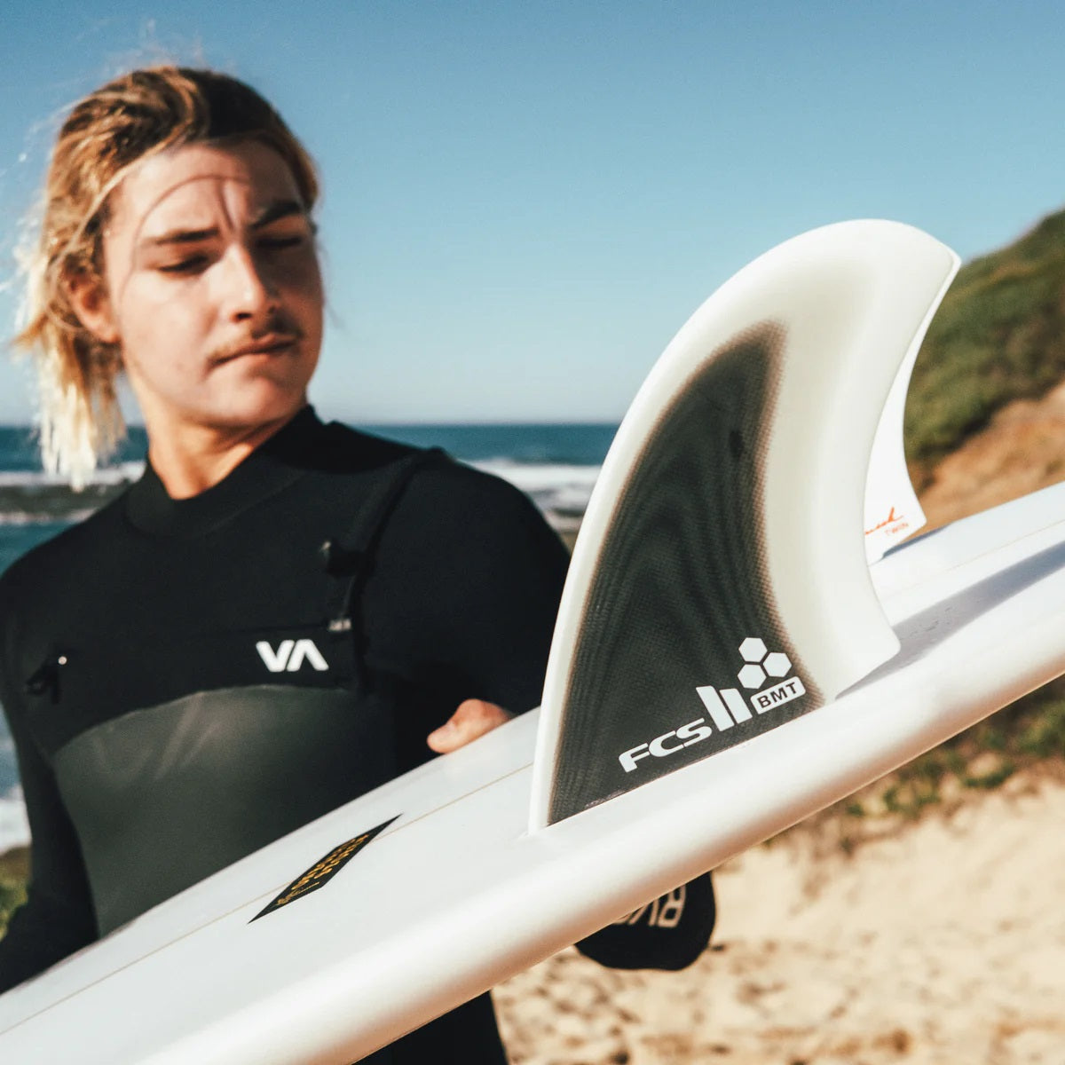 FCS II Britt Merrick Twin Fins - Black & White