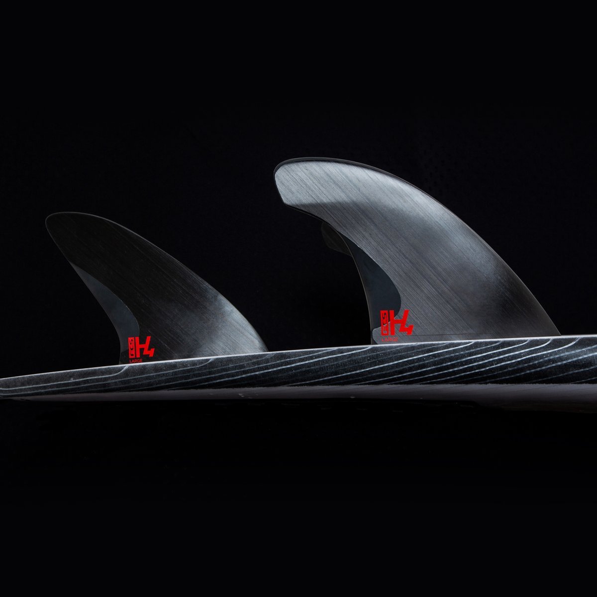 FCS II H4 Thruster Fins - Smoke in board 