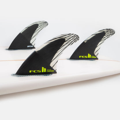 FCS II Carver PC Carbon Thruster Fins - Black / Acid