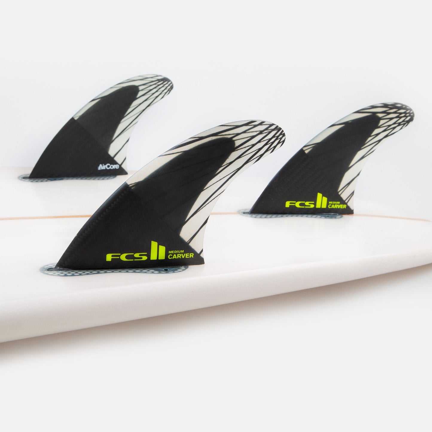 FCS II Carver PC Carbon Thruster Fins - Black / Acid