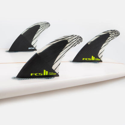 FCS II Carver PC Carbon Thruster Fins - Black / Acid