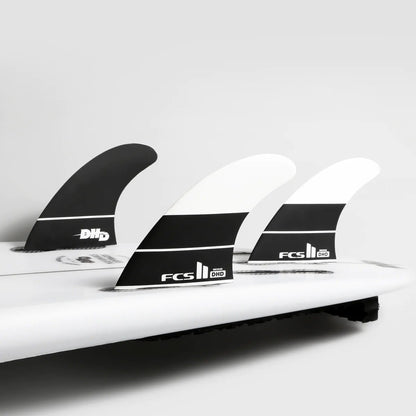 FCS II Darren Handley Design 'DHD' Performance Core Tri Fins - Black/White