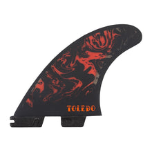 FCS II Filipe Toledo PC Thruster Fins - Black/Red