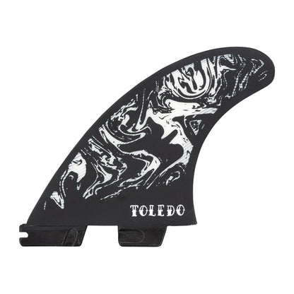 FCS II Filipe Toledo PC Thruster Fins - Black/White