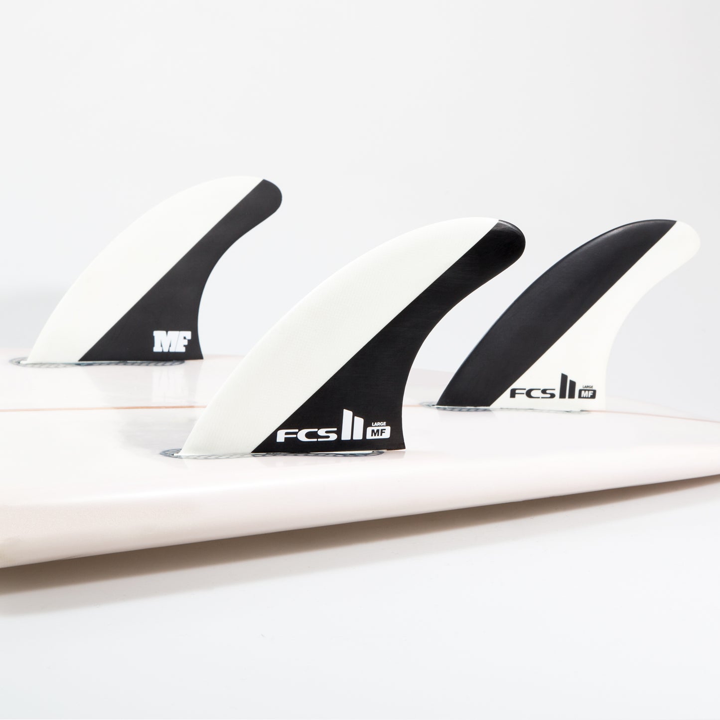 FCS II Mick Fanning PC Thruster Fins in Medium - Black/White