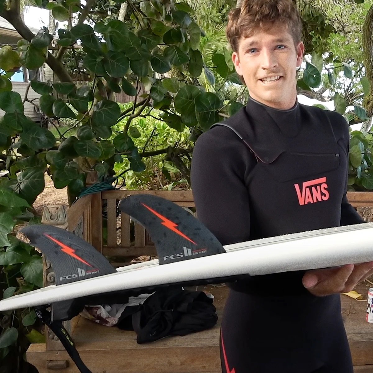 FCS II Nathan Florence Big Wave G10 Tri Fins - Black