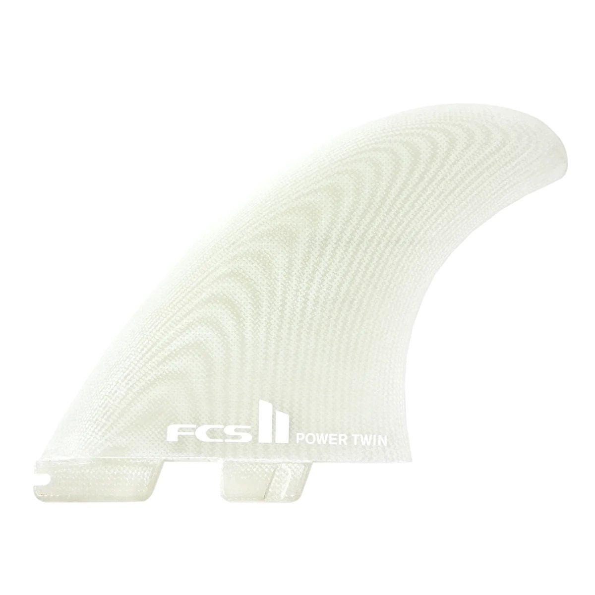 FCS II Power Twin Performance Glass Fins in Clear
