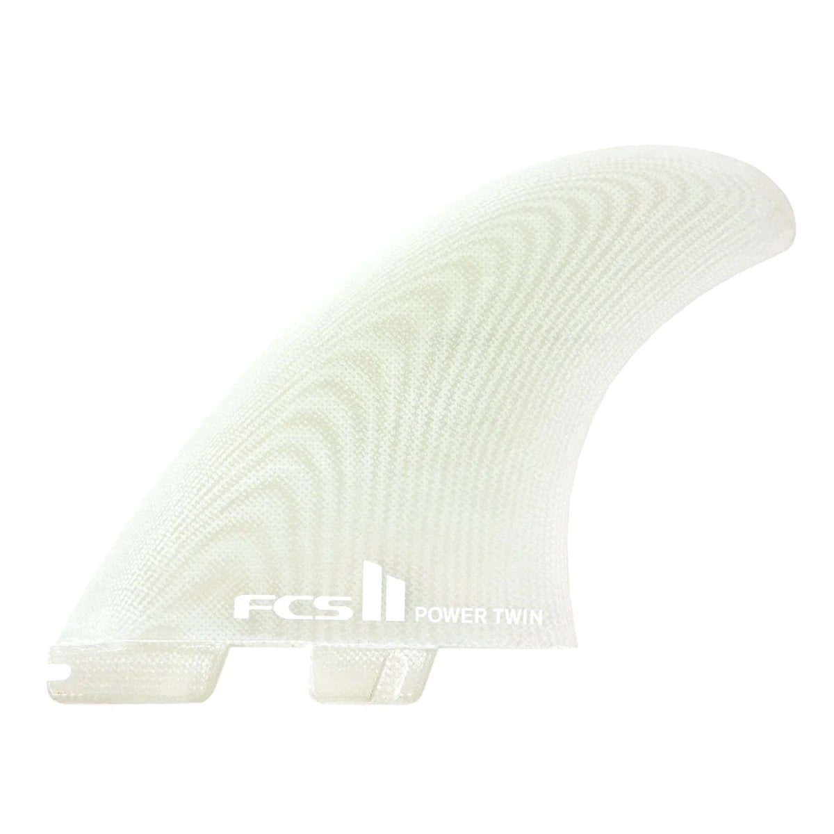 FCS II Power Twin + Stabiliser Performance Glass Fins in Clear