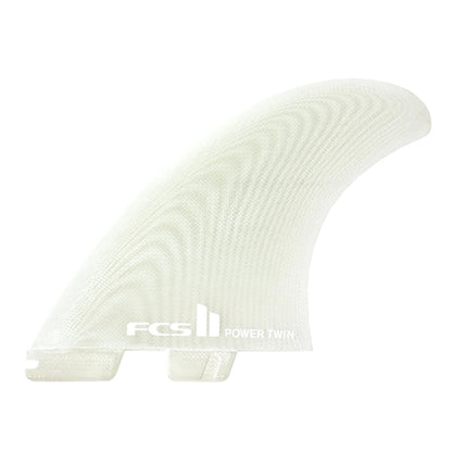 FCS II Power Twin + Stabiliser Performance Glass Fins in Clear
