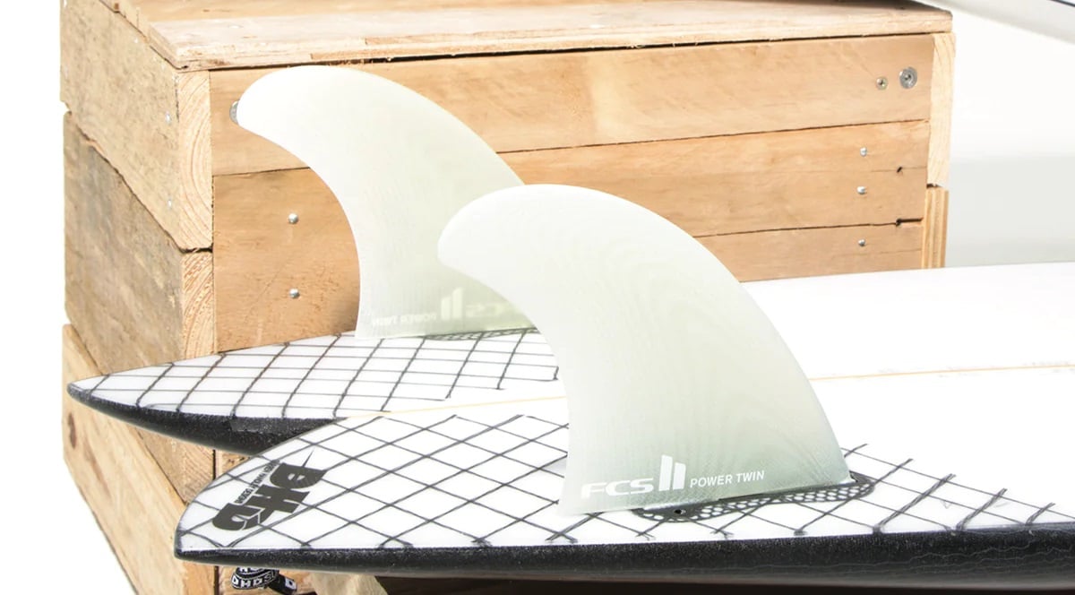 FCS II Power Twin Performance Glass Fins - Clear