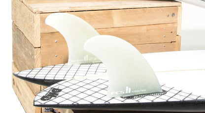FCS II Power Twin Performance Glass Fins - Clear