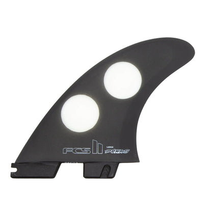 FCS II Pukas Performance Core Large Tri Fins in Black/White
