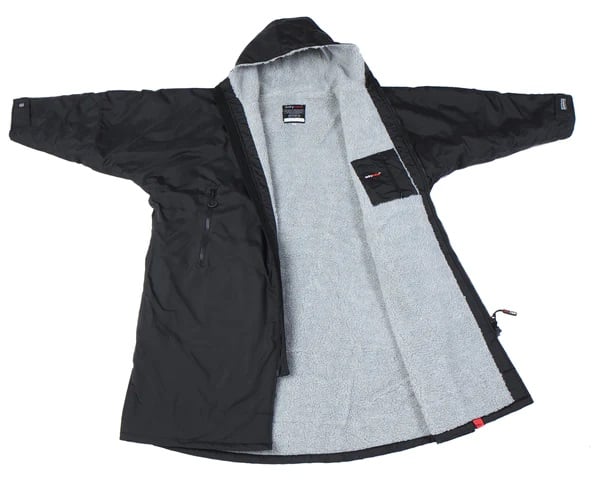 Dryrobe Advance Long Sleeve Kids Changing Robe in Black / Grey